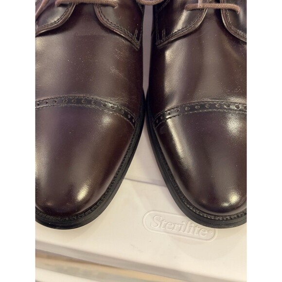 NEW Men's Joseph Abboud Sz 11 Brown Oxford Shoes Leather Dressy Lace Up Career - Picture 8 of 10